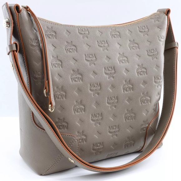 MCM Calfskin Leather Monogram Klara Hobo Medium size - Picture 2 of 13